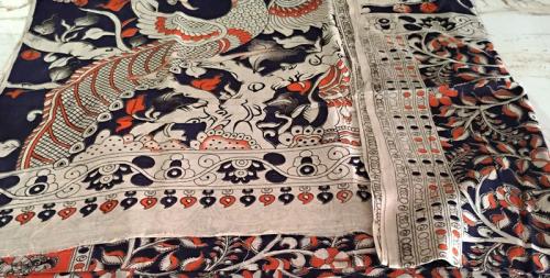 KALAMKARI PRINTED COTTON SAREE